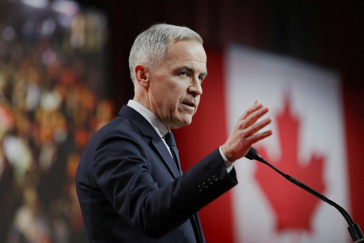 Mark Carney speaks after he won the race to become leader of the federal Liberal Party and to succeed Justin Trudeau as prime minister March 9, 2025. 