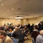 The crowd filled the ballroom at the Saskatoon Inn for the Saskatchewan Ag Summit 2025, to discus agricultural trade uncertainty and tariffs. 
