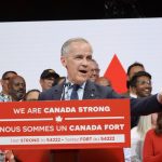 Canadian Prime Minister Mark Carney speaks in the small hours of April 29, 2025, in Ottawa after his Liberal Party won the general election the previous day. Photo: Kyodo/Reuters Connect
