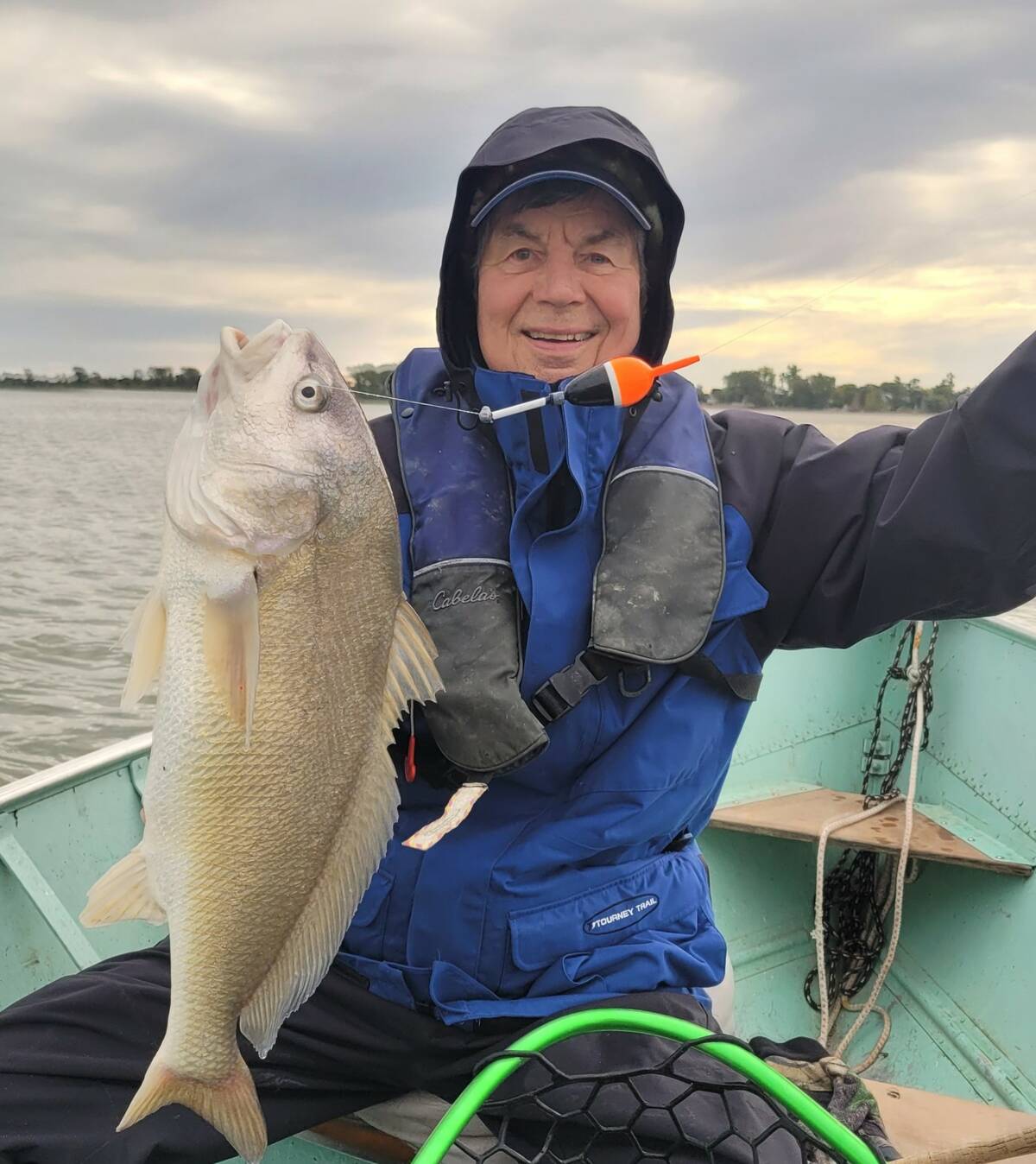Lorne Colpitts with a large freshwater drum taken on Lake Manitoba with a slip bobber and minnow combination. Photo: Tim Sopuck