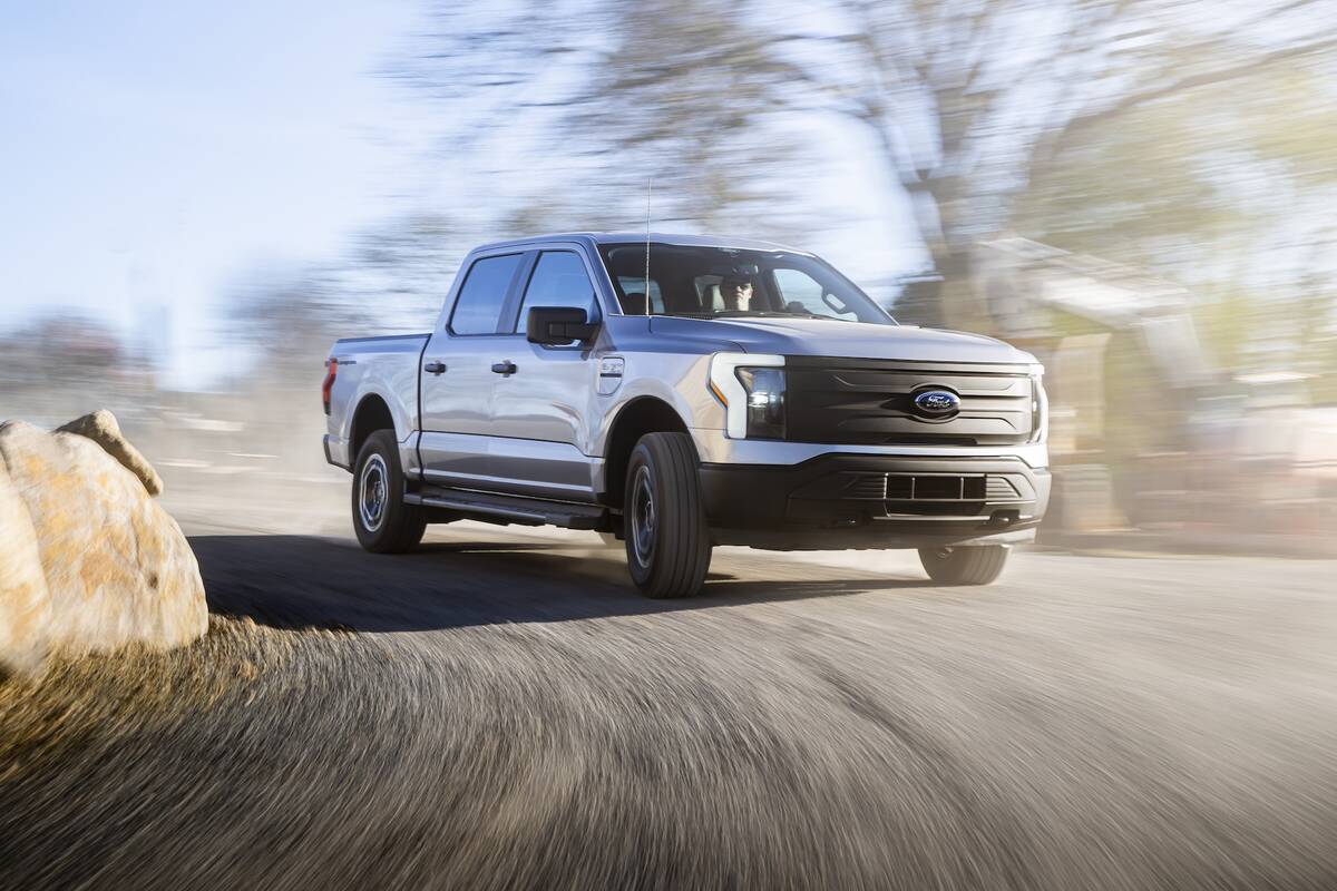 The Ford F-150 Lightning had a winter driving range of 296 km in CAA’s winter driving test. Photo: Ford