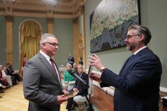 Heath MacDonald, minister of agriculture and agri-food, is sworn in on May 13.