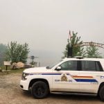 Wildfire smoke chokes the region around Flin Flon in late May. Widespread fires led the province to declare a state of emergency. About 17,000 people had been evacuated as of May 30.
