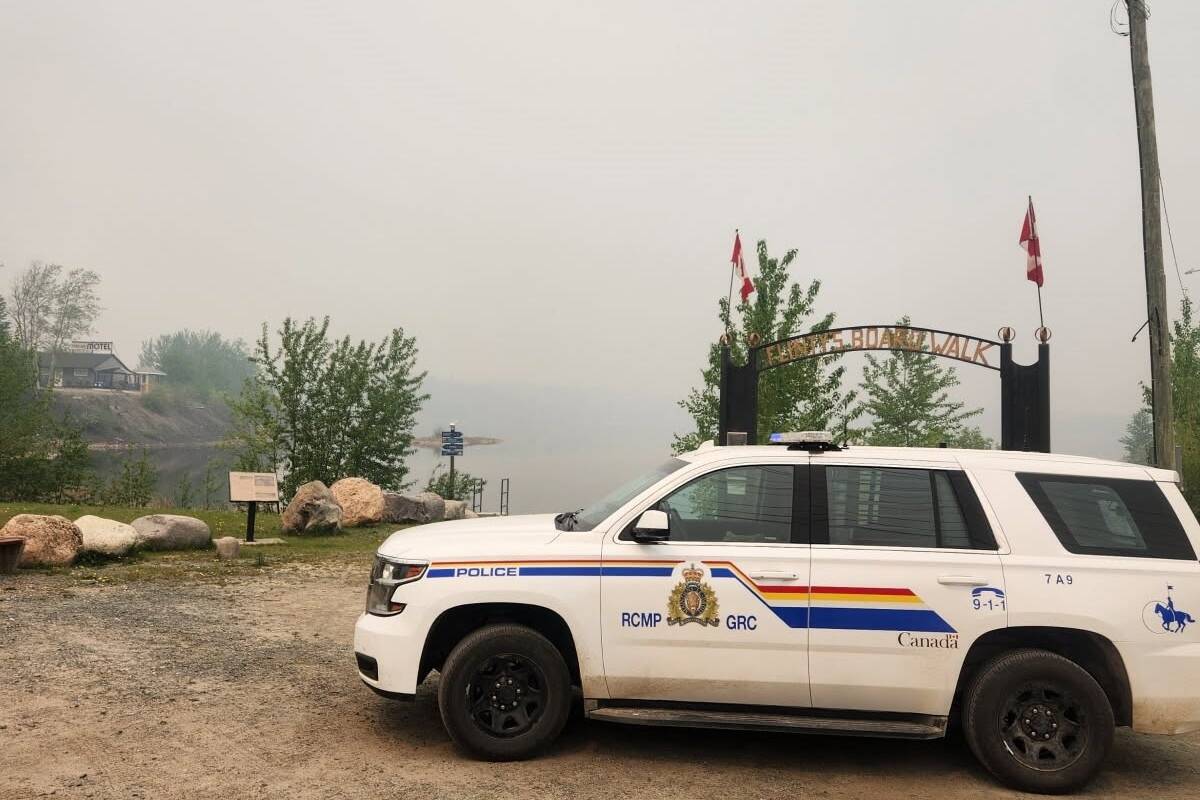 Wildfire smoke chokes the region around Flin Flon in late May. Widespread fires led the province to declare a state of emergency. About 17,000 people had been evacuated as of May 30.