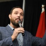 Damien Kurek had said shortly after the April federal election in which Pierre Poilievre lost his own seat that he would step down. Photo: Screencap via damienkurek.ca
