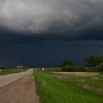 The sky darkens over central Manitoba after a hot summer day. PHOTO: ALEXIS STOCKFORD