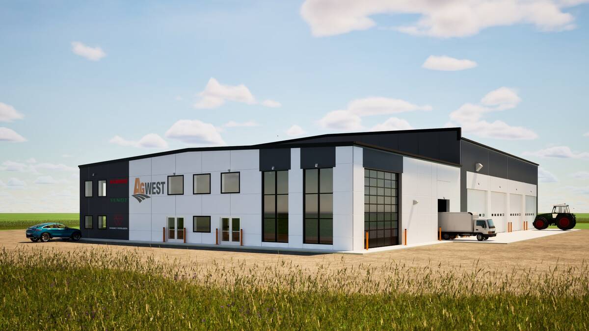 A rendered image of the future AgWest facilities in Russell and Brandon. Photo: AgWest