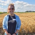 Linda Schott, the University of Manitoba's new potato sustainability chair, at a field day at the Manitoba Crop Diversification Centre in Carberry on Aug. 6, 2025.