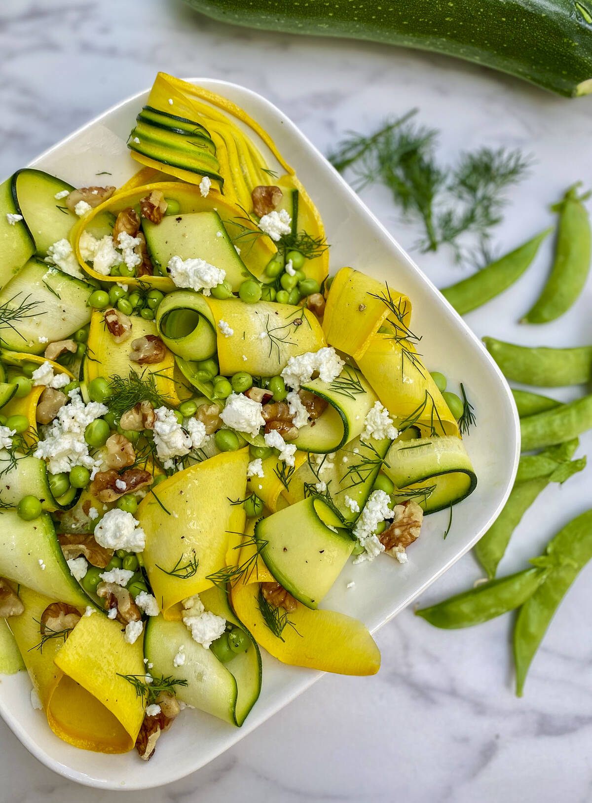 Zucchini ribbon salad picture for recipe. Photo: Getty Stewart/Summer Salad Book