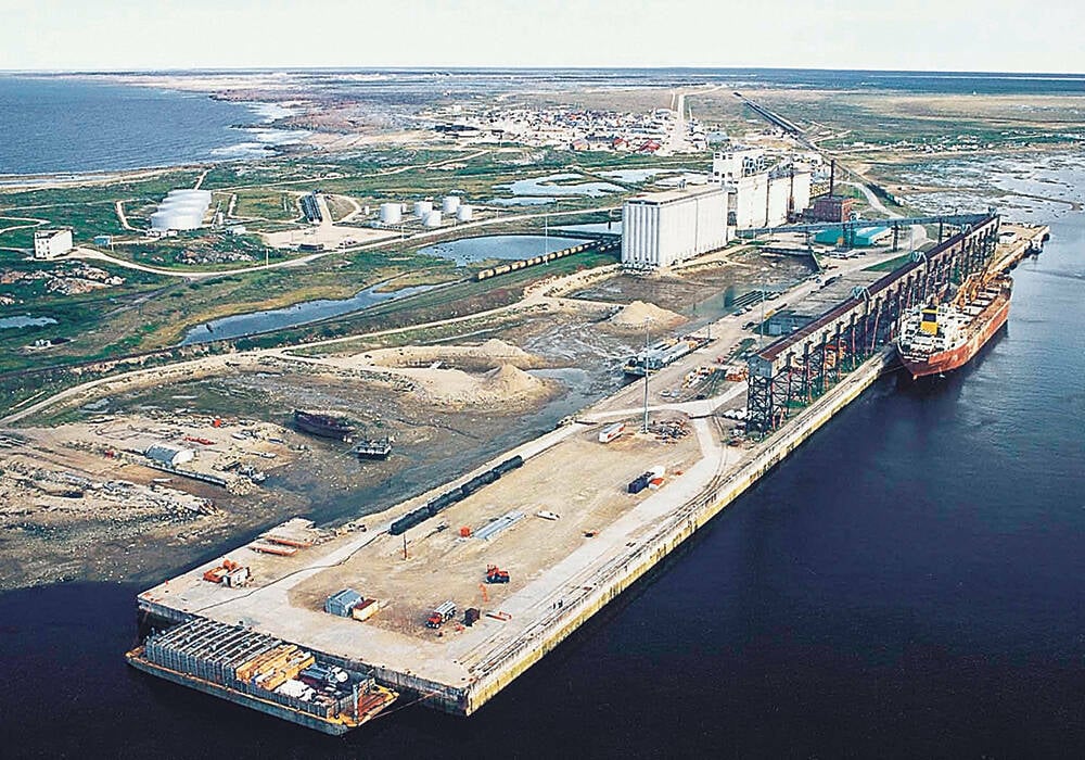 An aerial shot of the Port of Churchill. Photo: File