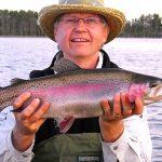 Tim Sopuck with a 53-centimetre rainbow trout taken from Patterson Lake west of Rossburn, Man.