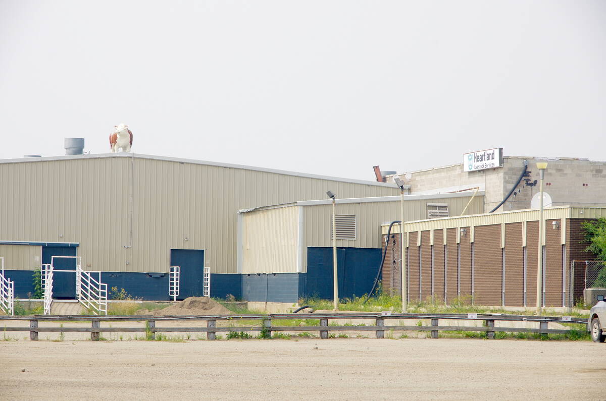 Heartland Livestock Services auction mart location in Brandon, days after the Nilsson Bros., who own the location, announced its closure in late July 2025. Photo: Alexis Stockford
