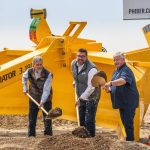 A sod turning ceremony in Crystal City, Man., marks the start of a facility expansion for Manitoba farm equipment manufacturer PhiBer Manufacturing on June 5, 2025. Photo: PhiBer Manufacturing