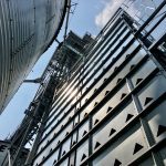 A grain dryer and grain bin on the show grounds at Ag in Motion 2025.