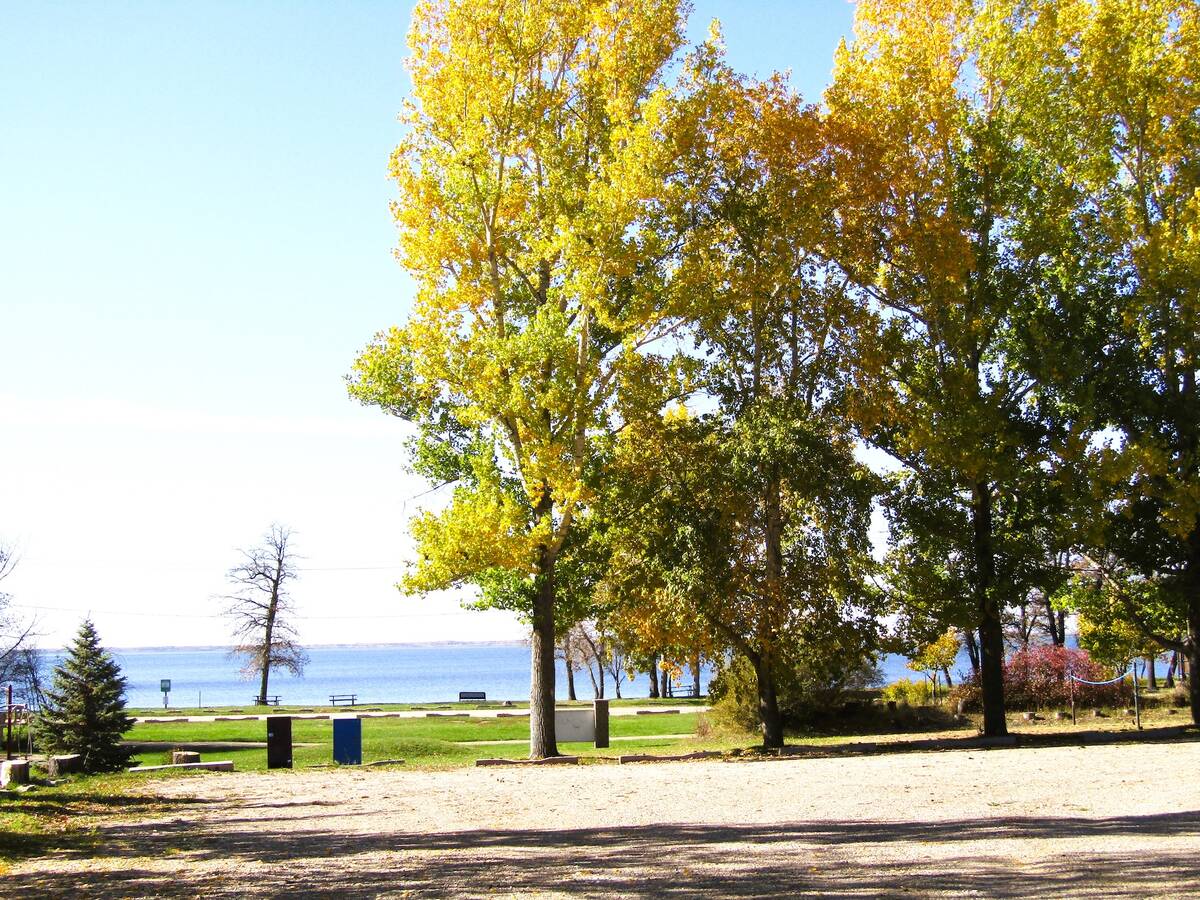 Oak Lake Beach lies quiet in the off-season. Photo: Donna Gamache