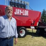 Jaylor launched its new 6000 series at Canada's Outdoor Farm Show. Alan Vaage, a nutritionist with Jaylor, says it includes a new all-terrain version.