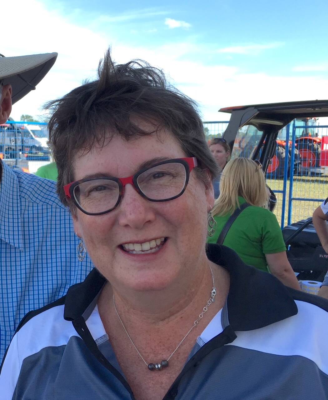 Laura Rance-Unger at the inaugural Ag in Motion farm show in 2015, now hosted annually by Glacier FarmMedia at Langham, Sask. Photo: Laura Rance-Unger