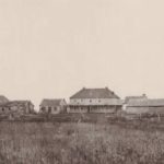 The Inkster house, now known as the Seven Oaks House Museum, and buildings as they were in 1858. The Inksters, John Inkster and Mary Sinclair (Inkster), began as humble farmers but became one of the richest and powerful families in the area. Photo: Humphrey Lloyd Hime Photo, courtesy Dan Benoit