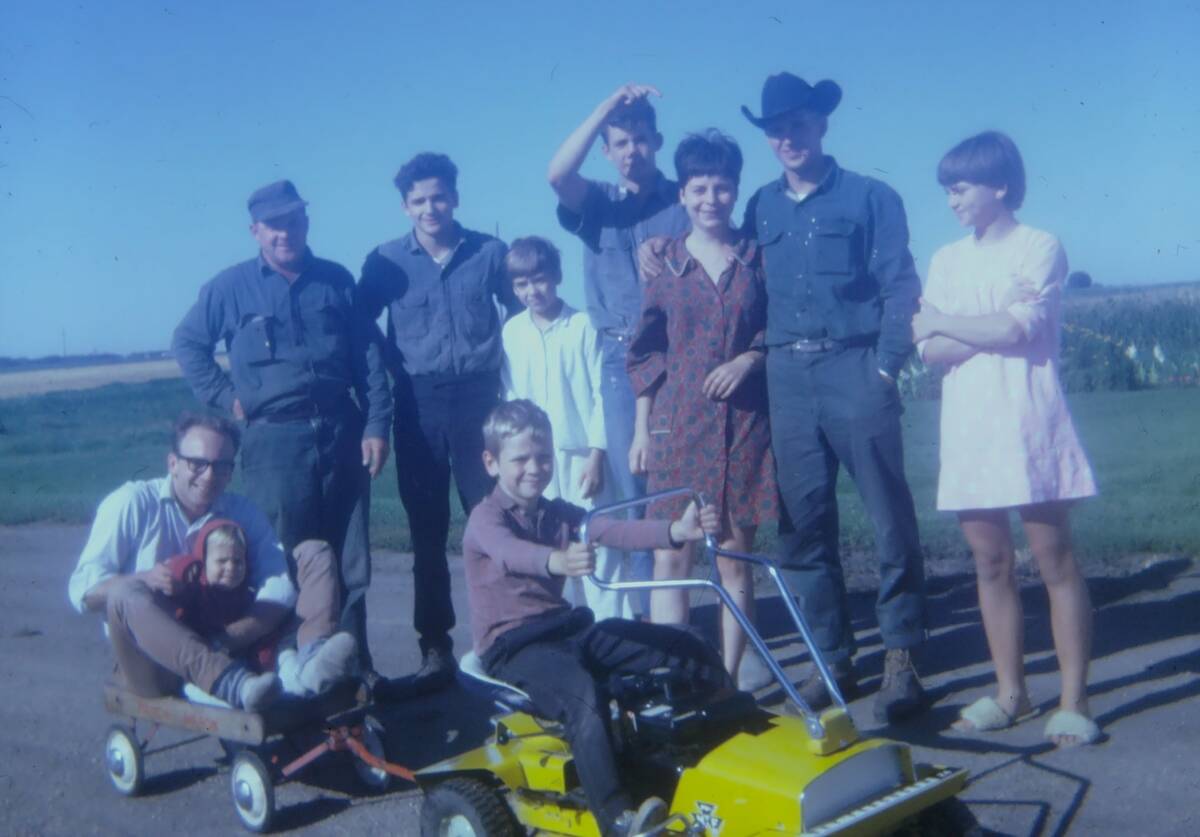 Philippe Sabourin (second from left, back row) with his family on the farm in the 1960’s. Photo: Submitted