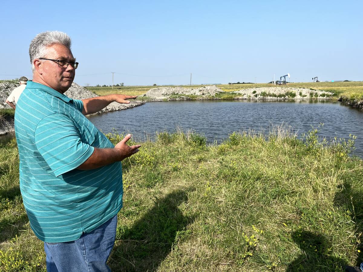 Manitoba Forage and Grassland Association board alumni Larry Wegner during a 2023 grazing tour of his farm in southwest Manitoba. Photo: Alexis Stockford