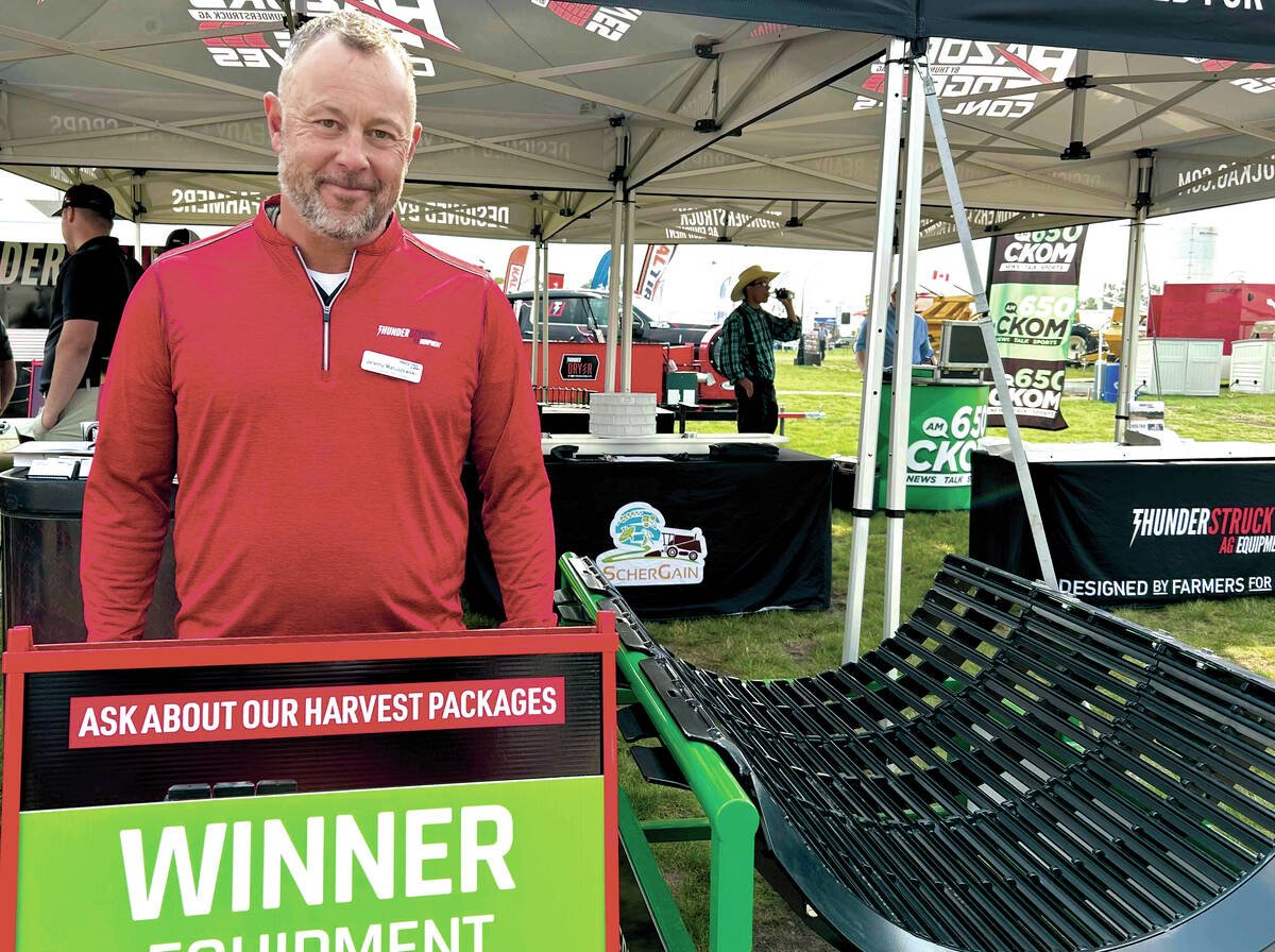 Jeremy Matuszewski of Thunderstruck Ag Equipment at Ag in Motion 2025. Photo: Gord Gilmour