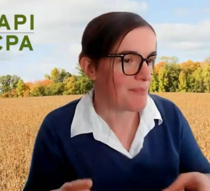 Elisabeta Lika, a research associate with the Canadian Agri-Food Policy Institute. Photo: Screen capture/CAPI