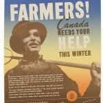A Second World War poster encourages farmers to help in the war effort. Image: Courtesy of the Canadian War Museum
