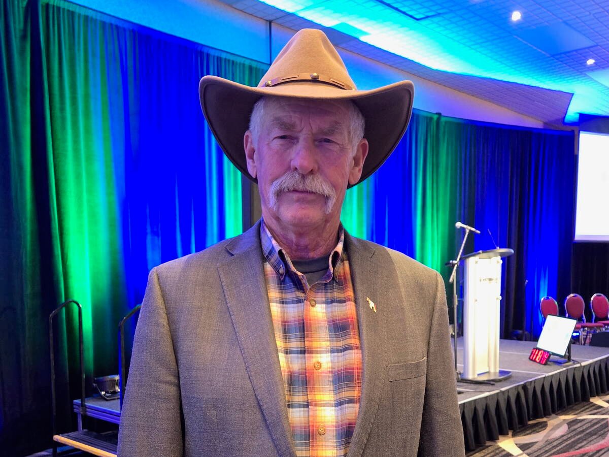 Mike Duguid was installed in the Manitoba Forage and Grassland Association’s Wall of Fame at the organization’s 2025 regenerative agriculture conference in Brandon Nov. 12. Photo: Miranda Leybourne 