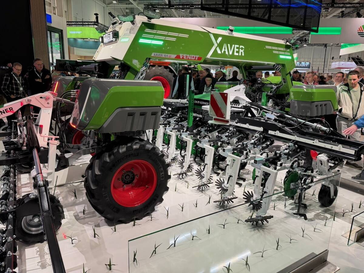 Fendt showed it's Xaver autonomous unit at Agritechnica 2025. Photo: John Greig