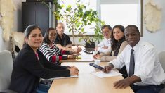 The multi-cultural team that heads up the Viandes Lafrance meat packing plant in Quebec. Photo courtesy Viandes Lafrance