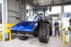 New Holland tractor can run on methane.