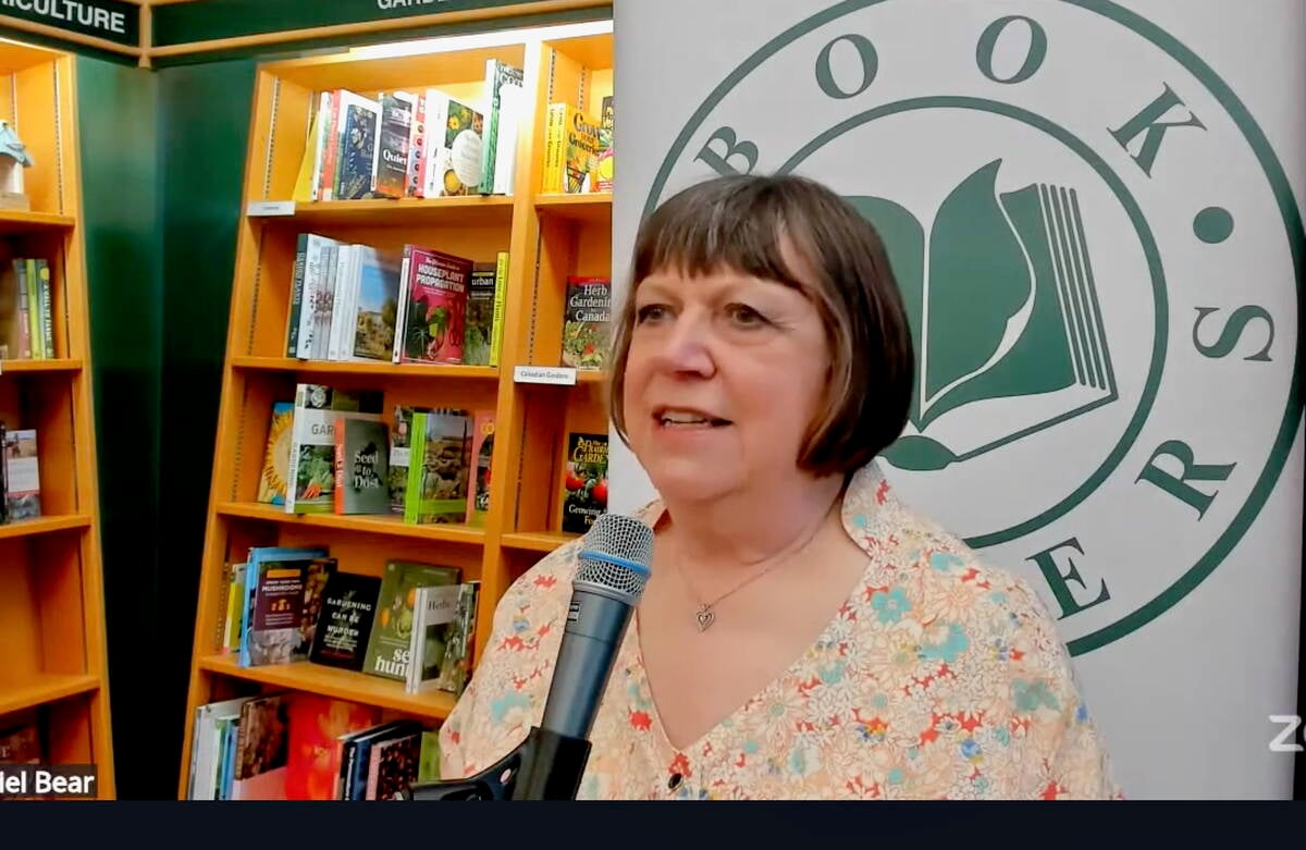 Rosalie Tennison speaks at the book launch of her 2025 book Naomi's Houses: A Memoir. Photo: Screen Capture/YouTube/McNally Robinson Online Events