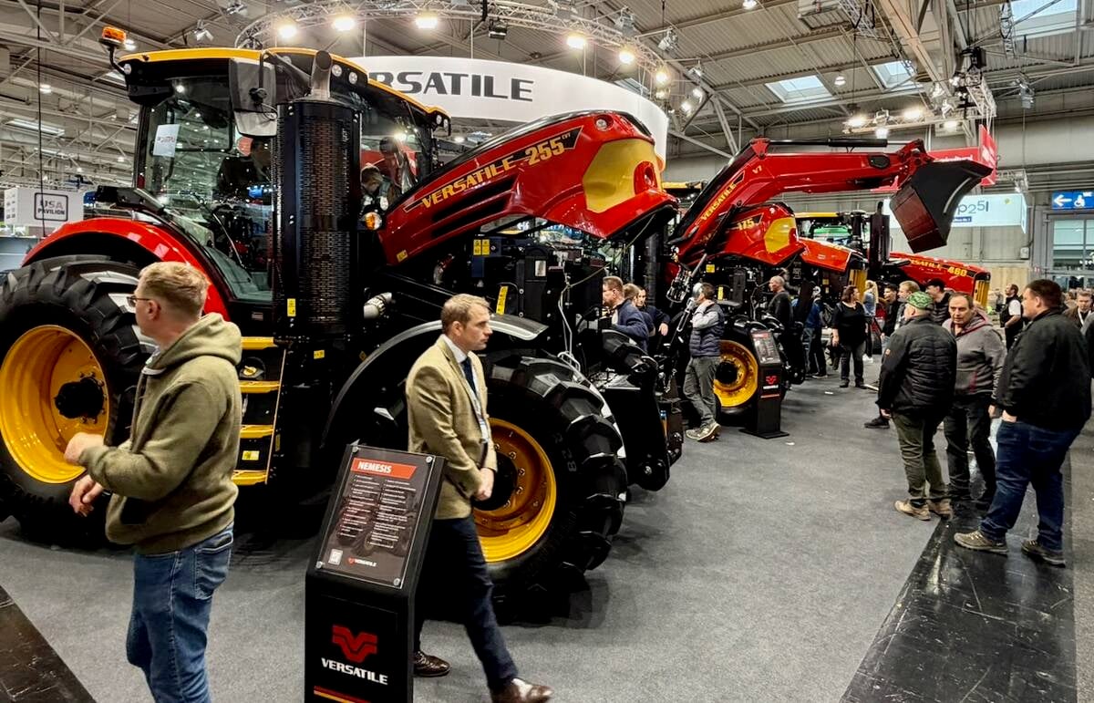 Versatile returned to Agritechnica in 2025 with this display of its tractors. Photo: John Greig