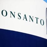 The logo of Monsanto is seen at the Monsanto factory in Peyrehorade, France, August 23, 2019. REUTERS/Stephane Mahe