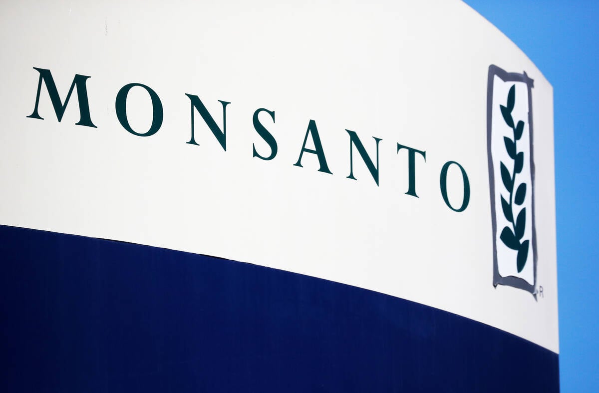 The logo of Monsanto is seen at the Monsanto factory in Peyrehorade, France, August 23, 2019. REUTERS/Stephane Mahe
