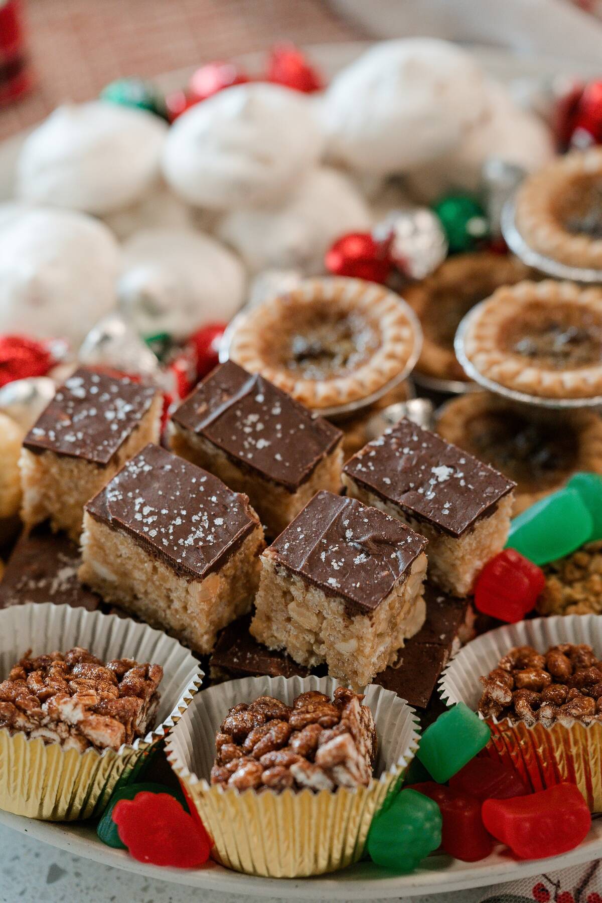 Festive candies, wrapped chocolates or gummies add colour to your dainty tray. Photo: Great Tastes of Manitoba