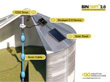 A photo of the new BinAdapt by Adaptive Agriculture. Their original wi-fi monitor and Binstick won Innovation Awards at Manitoba Ag Days, which boosted the company's profile, and gave them money to expand. 
Photo Credit: Supplied