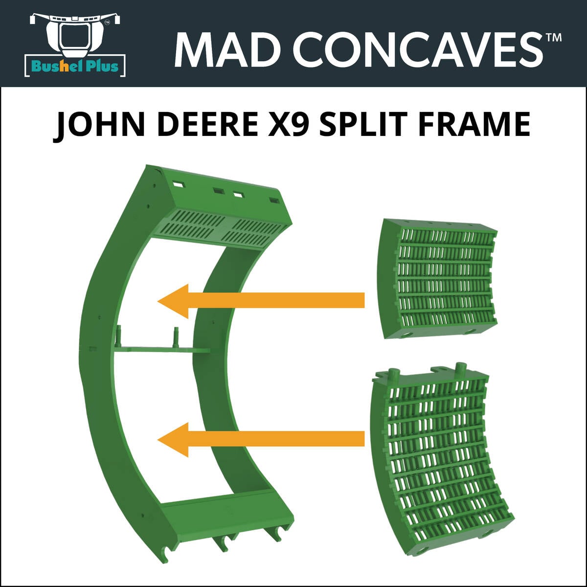 Bushel plus X9 split frame concaves