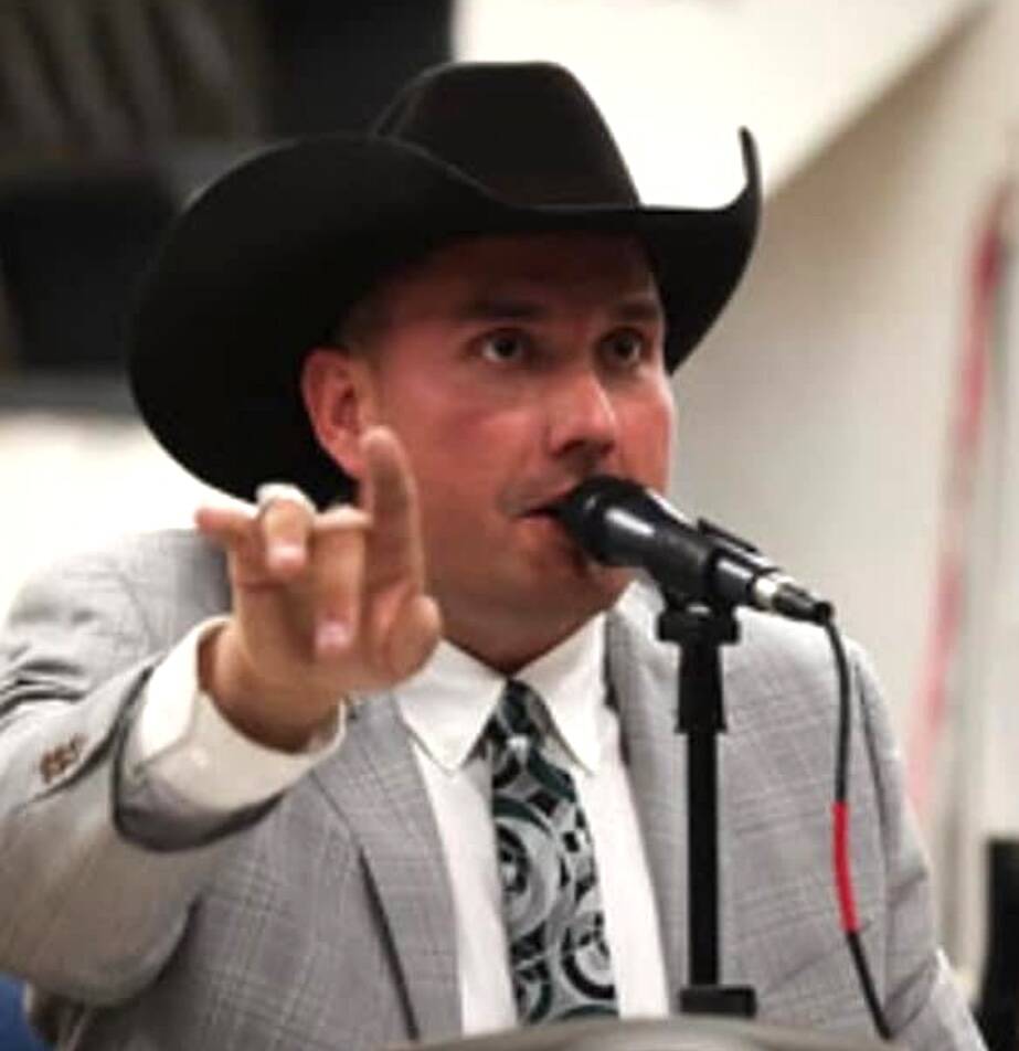 Brennin Jack, branch manager at Heartland Livestock Services in Virden, is a seasoned auctioneer. He is returning to the World Livestock Auctioneering Championship for his 11th time in 2026.Photo: Supplied