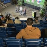 Manitoba Ag Days 2025 attendees listen to a speaker at the MNP Theatre at the Keystone Centre in Brandon. PHOTO: GORD GILMOUR