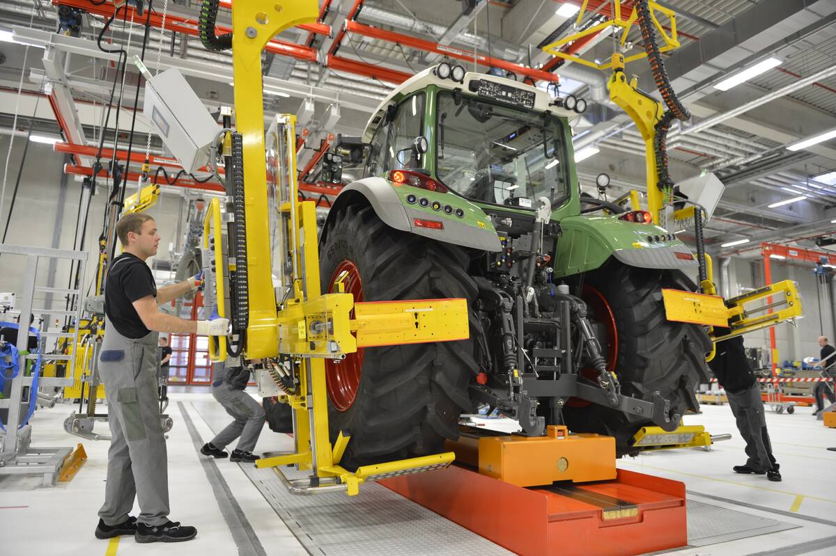 A Fendt tractor assembly line manufacturing facility at Marktoberdorf, about 100 km southwest of Munich. Photo: Agco/Fendt/Creative Commons 4.0