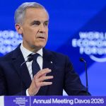 Canada's Prime Minister Mark Carney speaks during the 56th annual World Economic Forum (WEF) meeting in Davos, Switzerland, Jan. 20, 2026. REUTERS/Denis Balibouse/File Photo