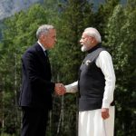 Canadian Prime Minister Mark Carney and India’s Prime Minister Narendra Modi shake hands before posing for a photo during the G7 Leaders’ Summit in Kananaskis, in Alberta, Canada, June 17, 2025. Photo: REUTERS/Amber Bracken
