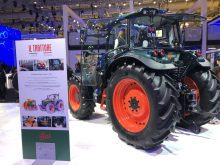 New Holland Il Trattore concept tractor on display at Agritechnica 2025.