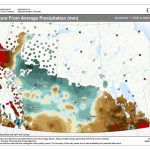 Agriculture and Agri-Food Canada map showing departure from average precipitation in millimetres across the Prairies from November 1, 2025, to March 30, 2026, with brown areas indicating below-average moisture in southern Manitoba and far northwestern Alberta and teal areas showing above-average moisture in central Alberta and Saskatchewan. Created March 31, 2026.